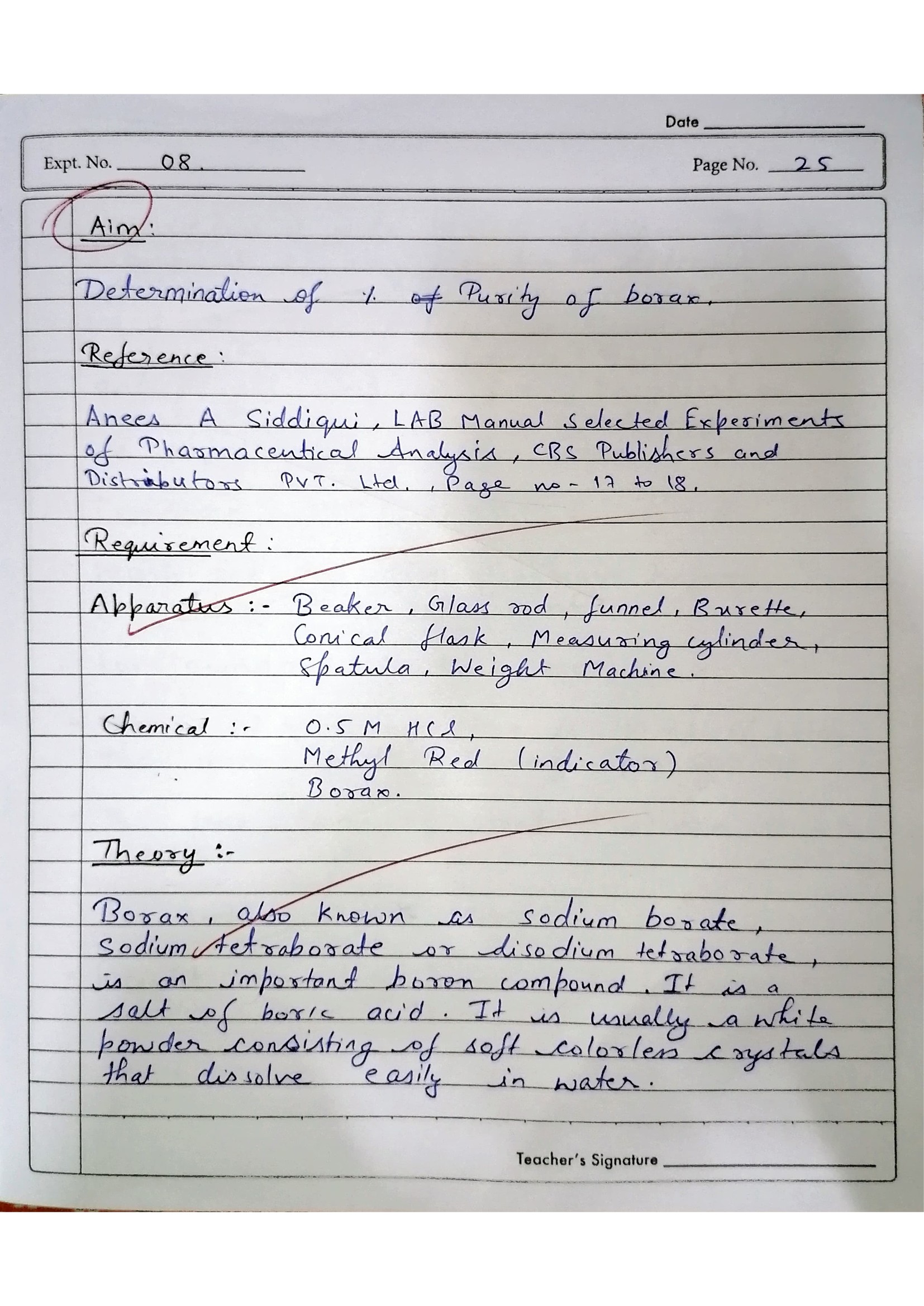 Pharmaceutical Analysis Practical